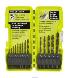 RYOBI 14 Stk. Bohrersatz aus schwarzem Oxid Zubehör 6V8HV6792