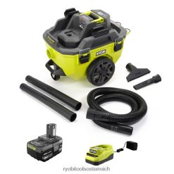 RYOBI 18-V-1+ 6-Gallonen-Nass-/Trockensauger-Set Reinigung 6V8HV6583