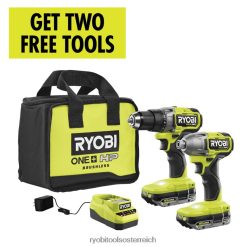 RYOBI 18 V One+ HP bürstenloses 2-Werkzeug-Kombi-Kit Elektrowerkzeuge 6V8HV6862
