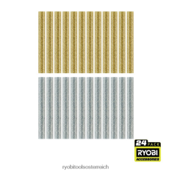 RYOBI 24 Stk. Glitzerklebestifte in voller Größe Zubehör 6V8HV6744