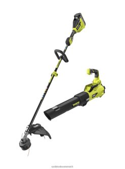 RYOBI 40-V-Bürstenloser Rasentrimmer und Gebläsesatz draussen 6V8HV6419