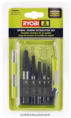 RYOBI 5 Stk. Spiralschraubenausdreher-Set Zubehör 6V8HV6808