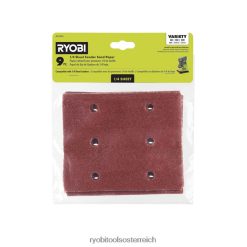 RYOBI 9 Stk. 1/4 Blatt Schleifpapier Zubehör 6V8HV6766