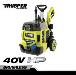 RYOBI Bürstenloser 40-V-PS-Hochdruckreiniger der Whisper-Serie mit 2000 psi draussen 6V8HV6372