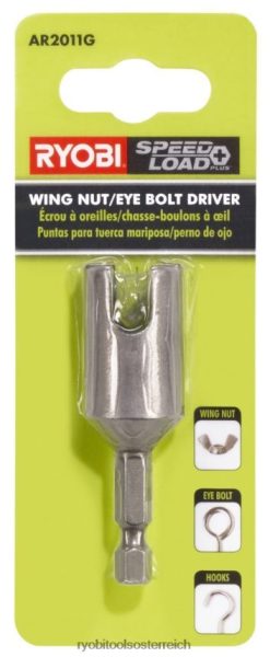 RYOBI Speedload+ Flügelmutter-/Ösen- und Hakenschraubendreher-Bit-Set Zubehör 6V8HV6835